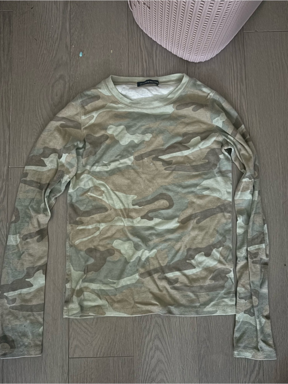 Brandy Melville Long-Sleeve Camo Shirt